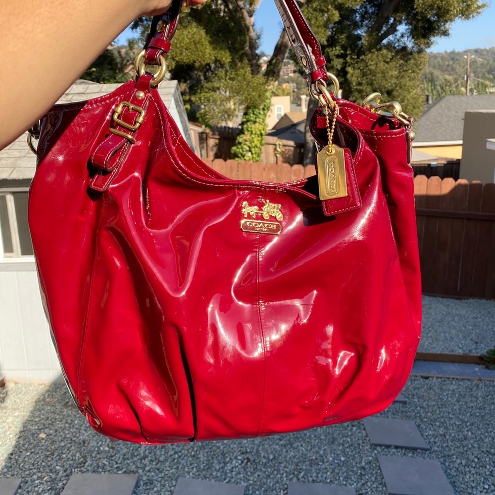 Authentic Coach Madison Patent Leather Purse
